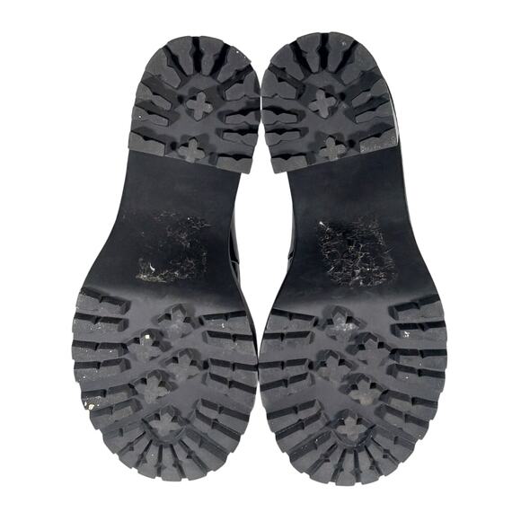 MADDEN GIRL! KASSIDY ULTRA CHUNKY HEEL, PLATFORM BLACK PATENT LOAFERS! SZ 8M - Picture 9 of 10